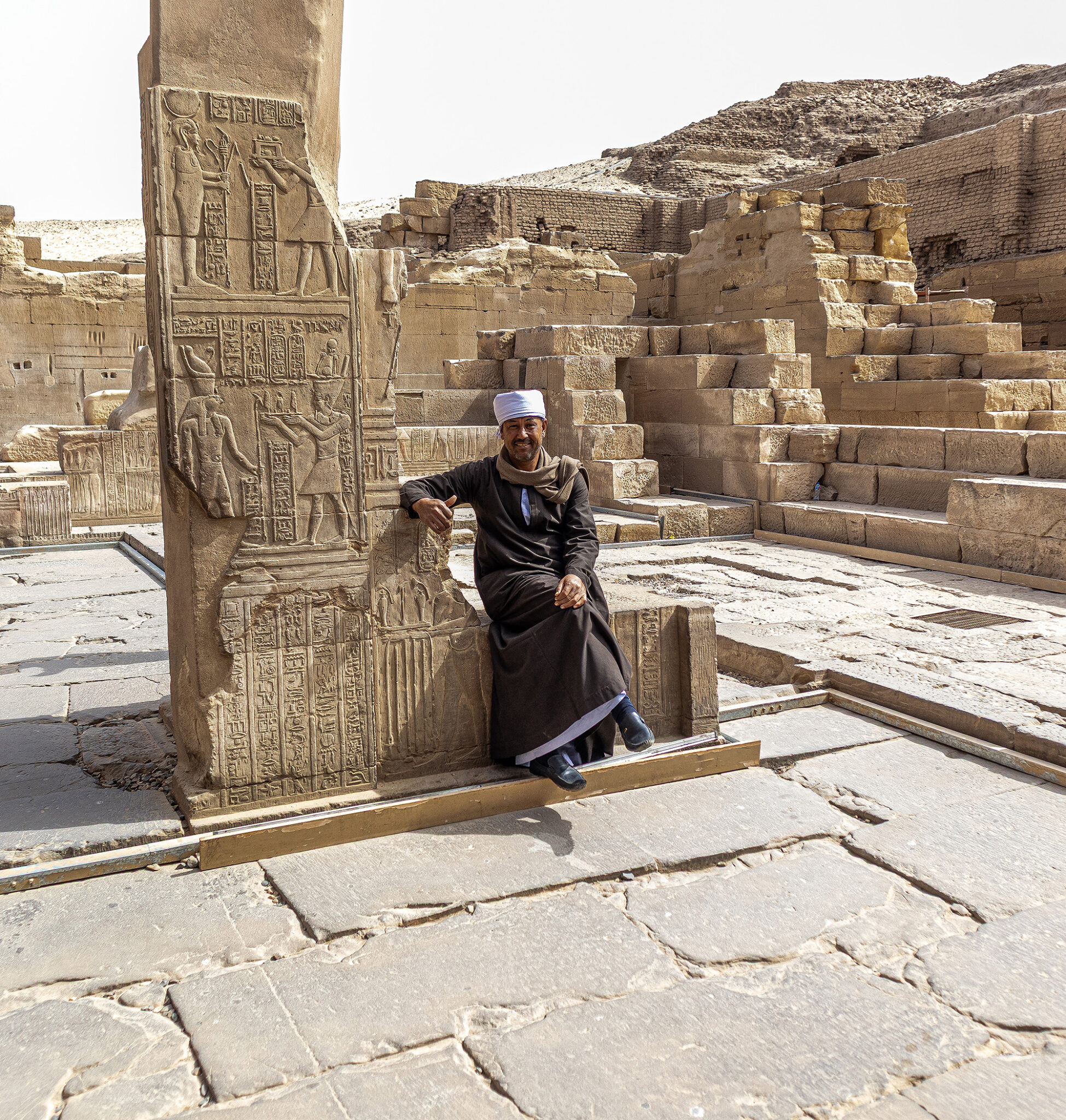 The Keeper Of Antiquity At Kom Ombo Temple, Aswan, Egypt
