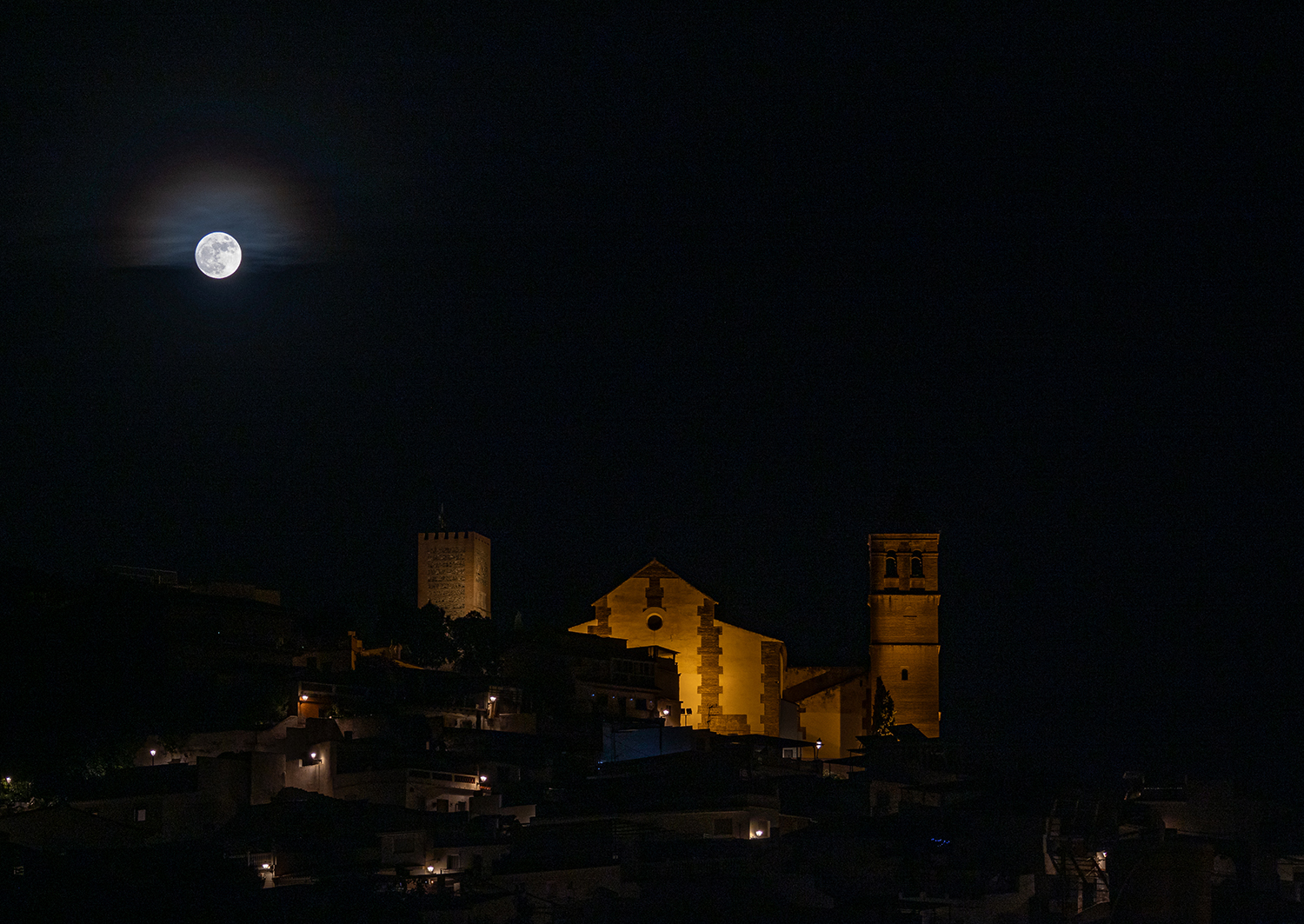 Blue Moon over Velez-Malaga
