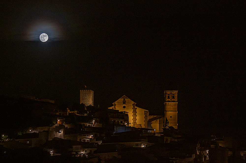 Blue Moon over Velez-Malaga